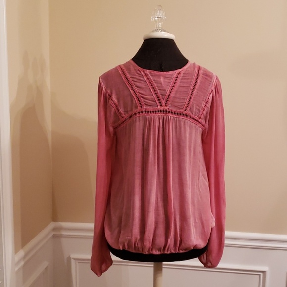 Free People Heather Red Top EUC size Medium - Picture 6 of 8
